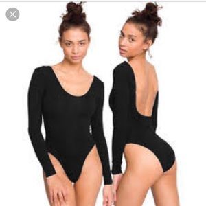 Two scoop back bodysuits